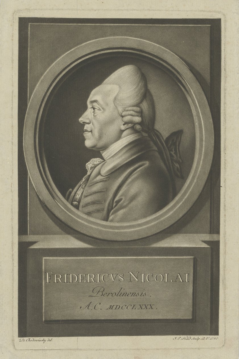 Christoph Friedrich Nicolai 1733-1811, 1780. af Daniel Nikolaus Chodowiecki