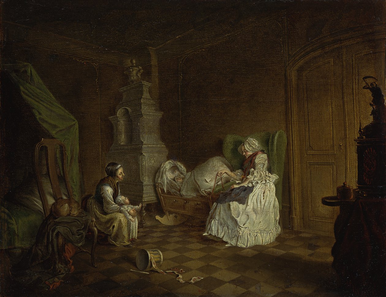 Familiescene af Daniel Nikolaus Chodowiecki