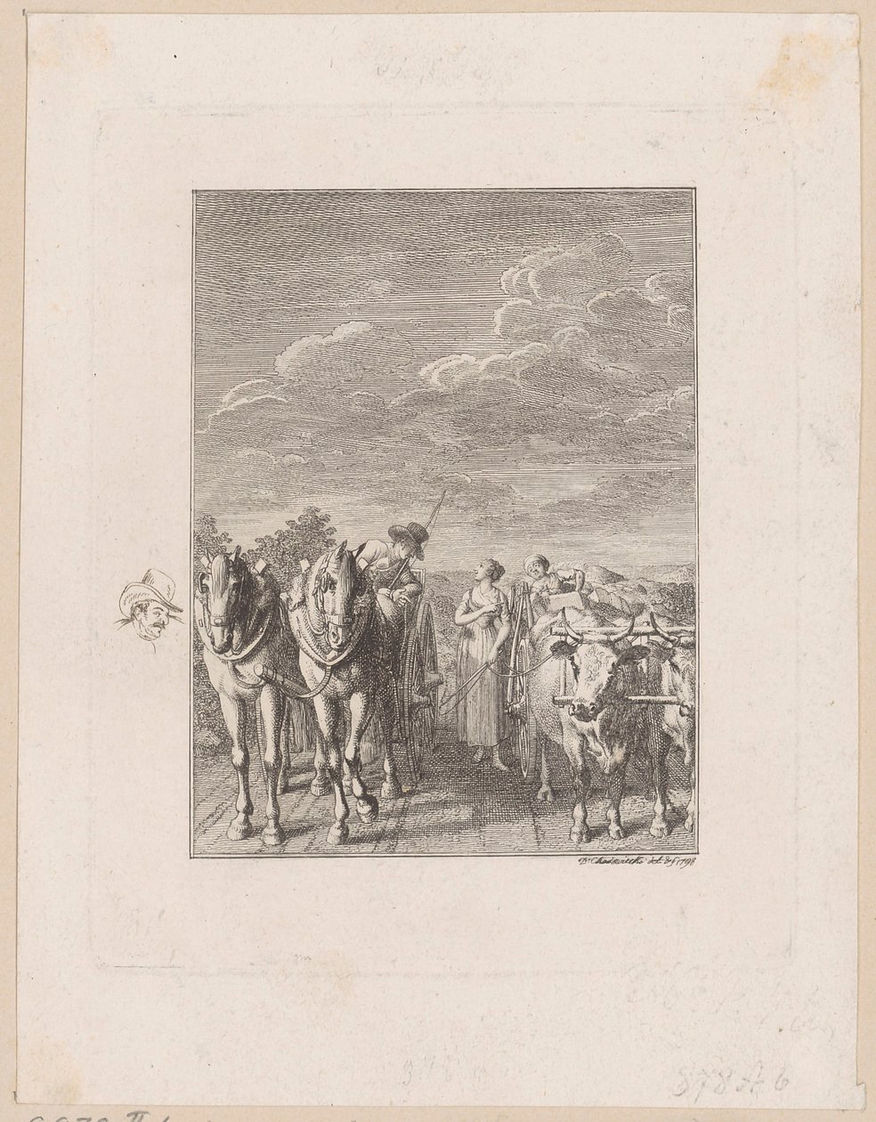Hermann har indhentet de fordrevne af Daniel Nikolaus Chodowiecki