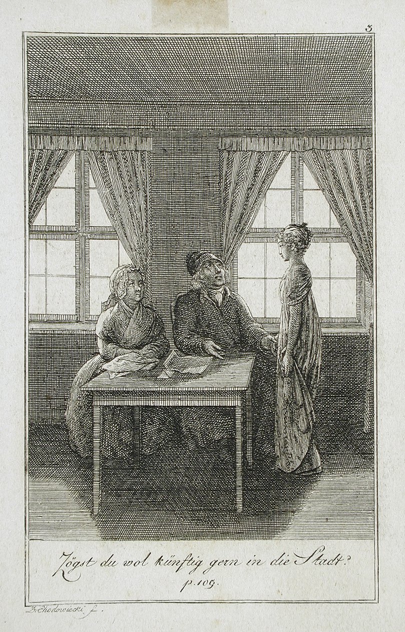 Illustration til Beckers lommebog fra 1799 af Daniel Nikolaus Chodowiecki