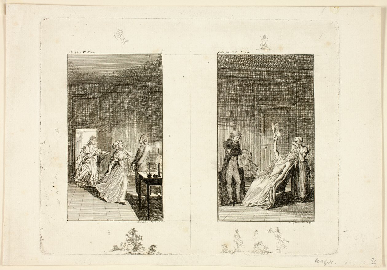 Illustration til Samuel Richardsons »Clarissa« af Daniel Nikolaus Chodowiecki