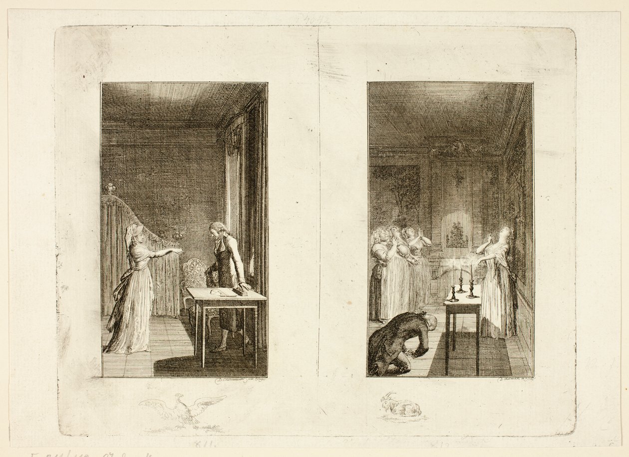 Illustration til Samuel Richardsons »Clarissa« af Daniel Nikolaus Chodowiecki