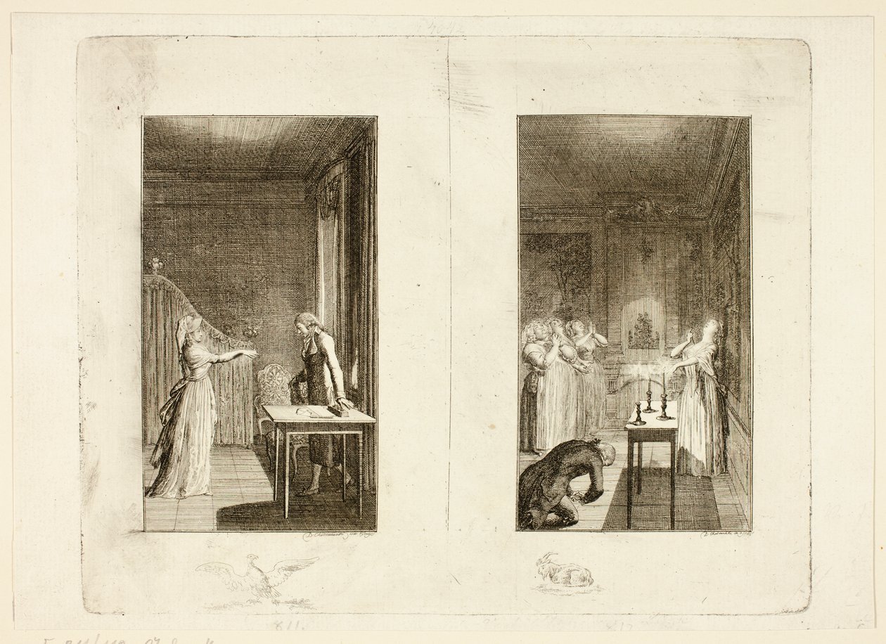 Illustration til Samuel Richardsons »Clarissa« af Daniel Nikolaus Chodowiecki