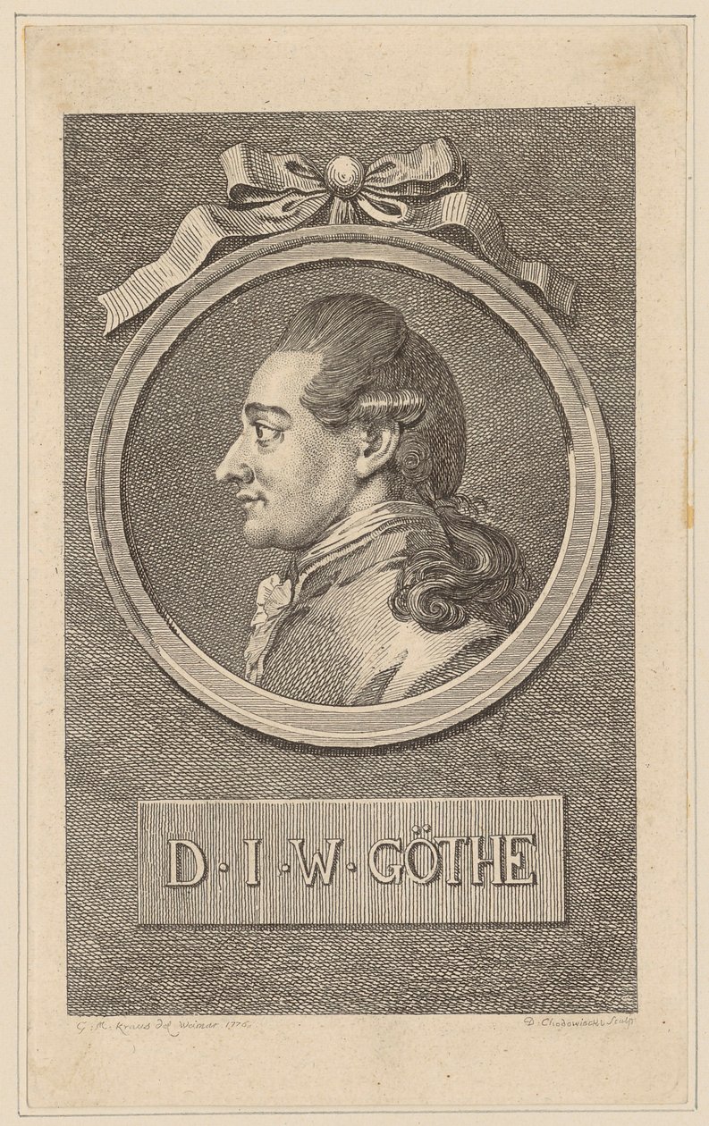 Portræt af Johann Wolfgang Goethe af Daniel Nikolaus Chodowiecki