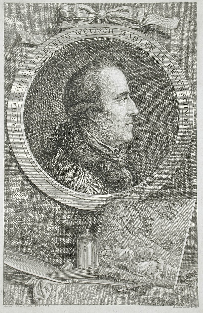 Portræt af Pascha Johann Friedrich Weitsch Mahler i Braunschweig af Daniel Nikolaus Chodowiecki