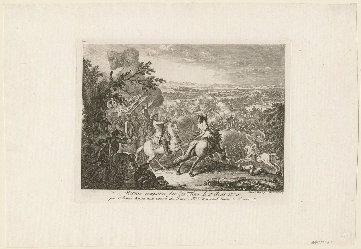 Slaget ved Cahul, 1770 af Daniel Nikolaus Chodowiecki