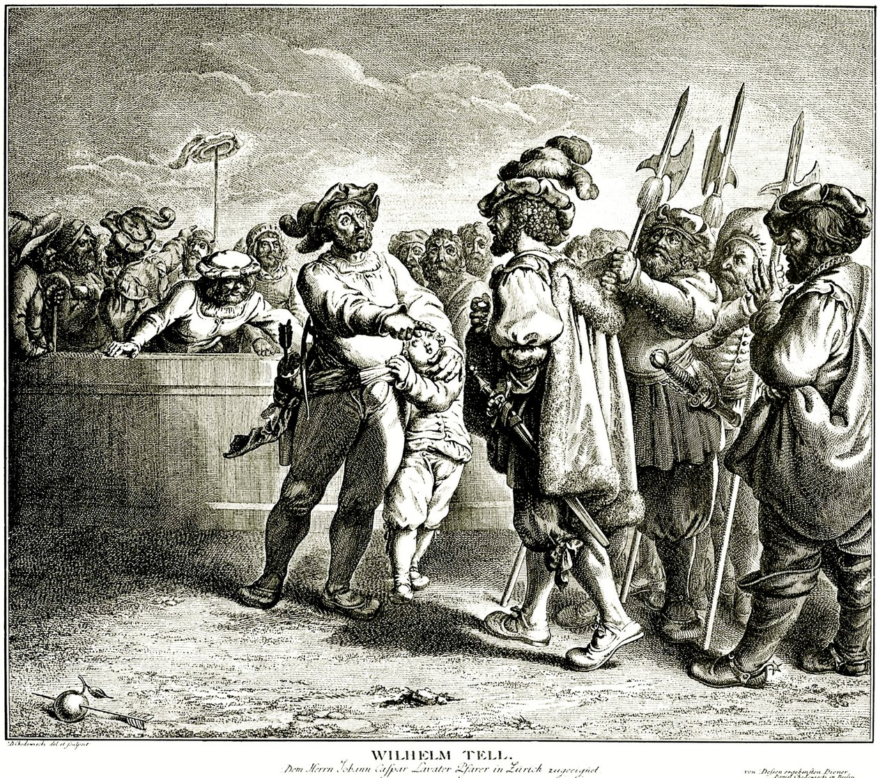William Tell, 1781. af Daniel Nikolaus Chodowiecki