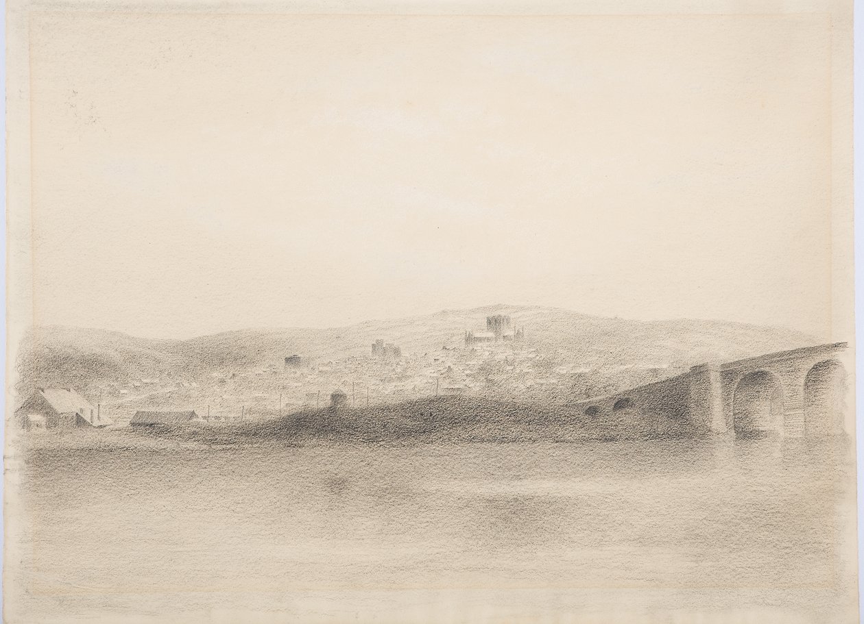 Hexham, ca. 1916 (trækul på papir) af Daniel Oliver
