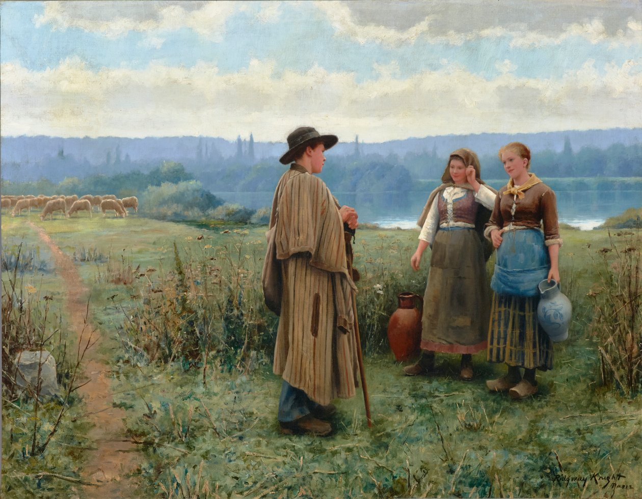 Et tomt øjeblik 1890 (olie på lærred) af Daniel Ridgway Knight