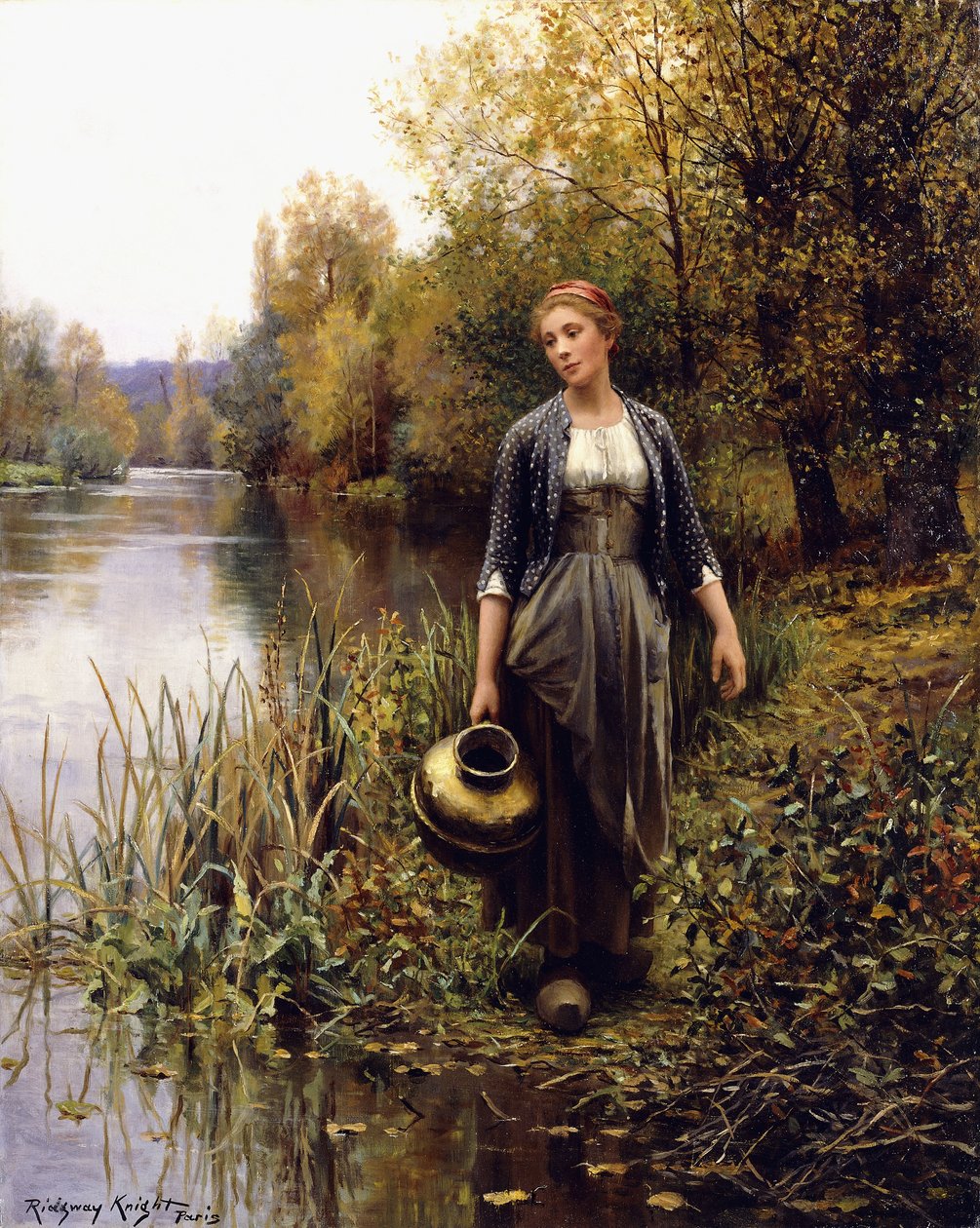 Ved vandkanten, af Daniel Ridgway Knight