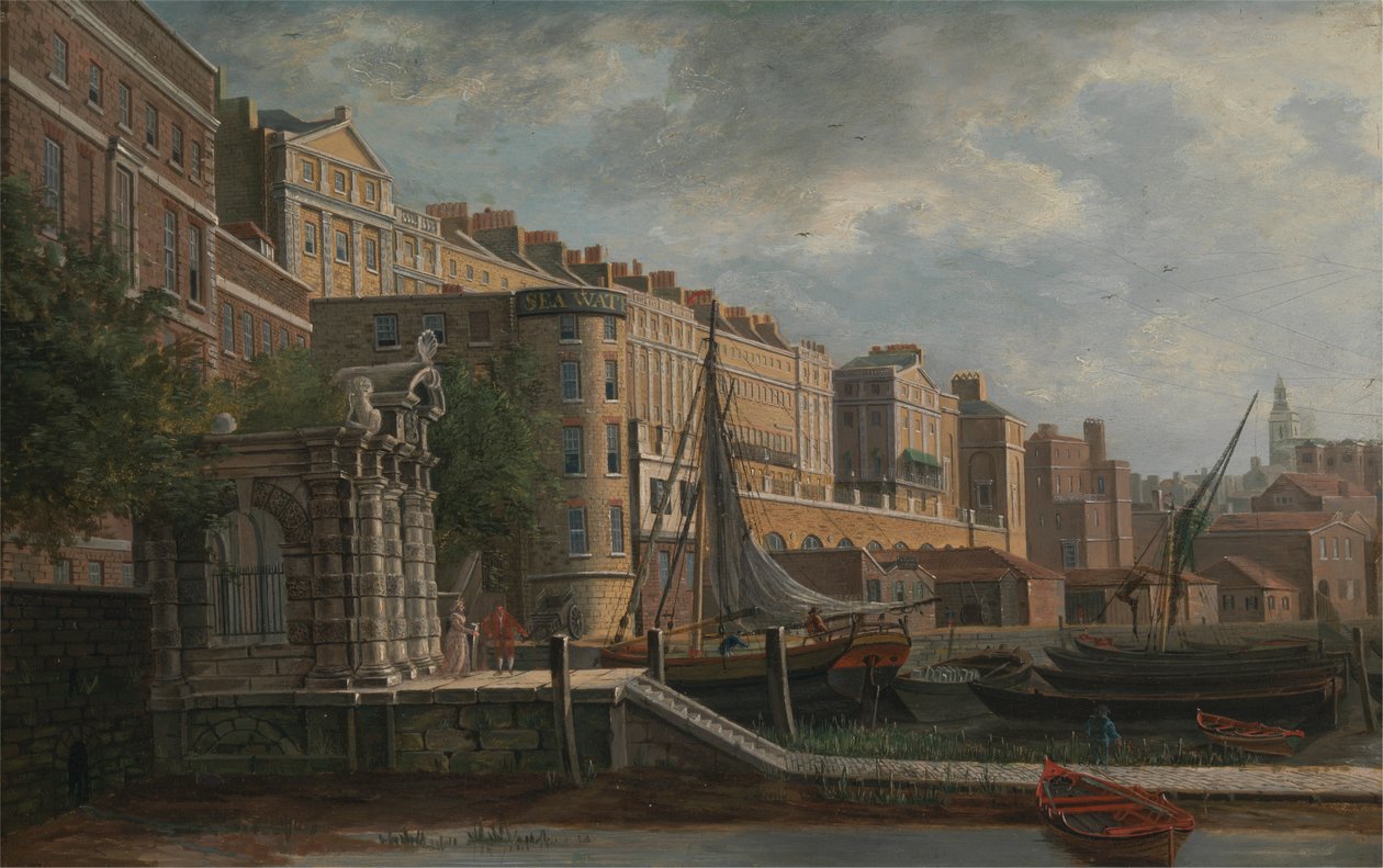 York Water-Gate og Adelphi af Daniel Turner