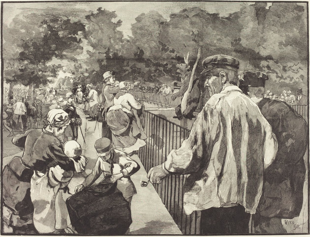 I Jardin des Plantes, 1889. af Daniel Urrabieta Vierge