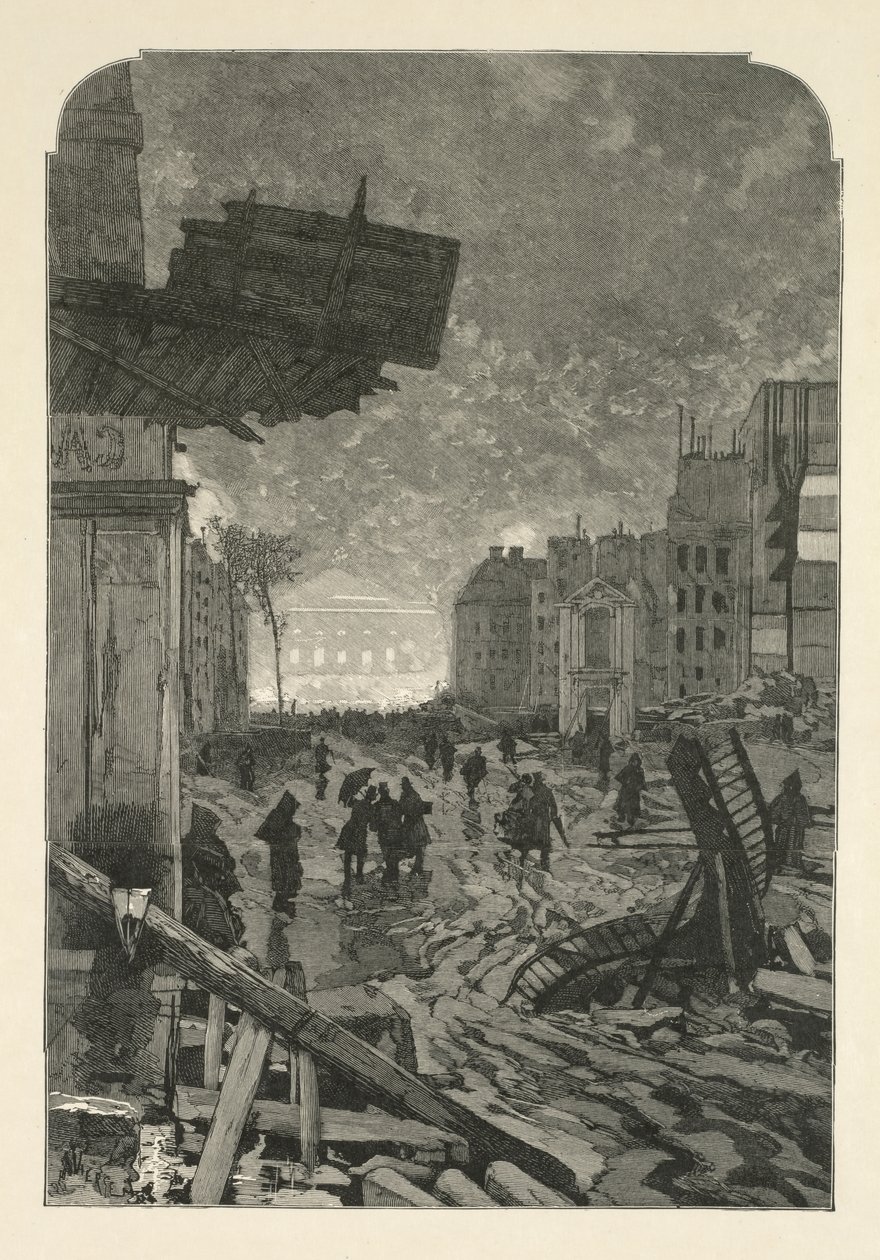 Nedrivning, 1869. af Daniel Urrabieta Vierge