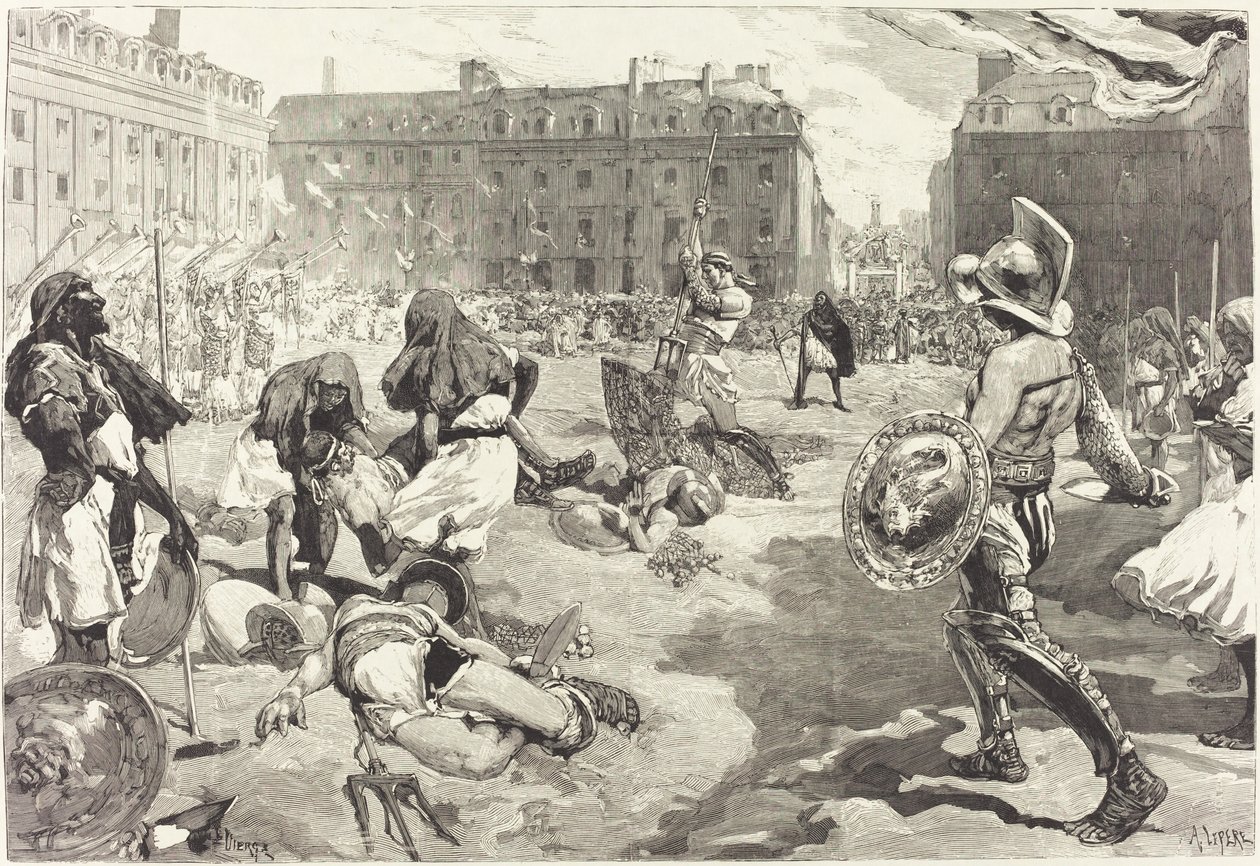 Rennes Festival. Den store romerske kavalkade, 18831890. af Daniel Urrabieta Vierge