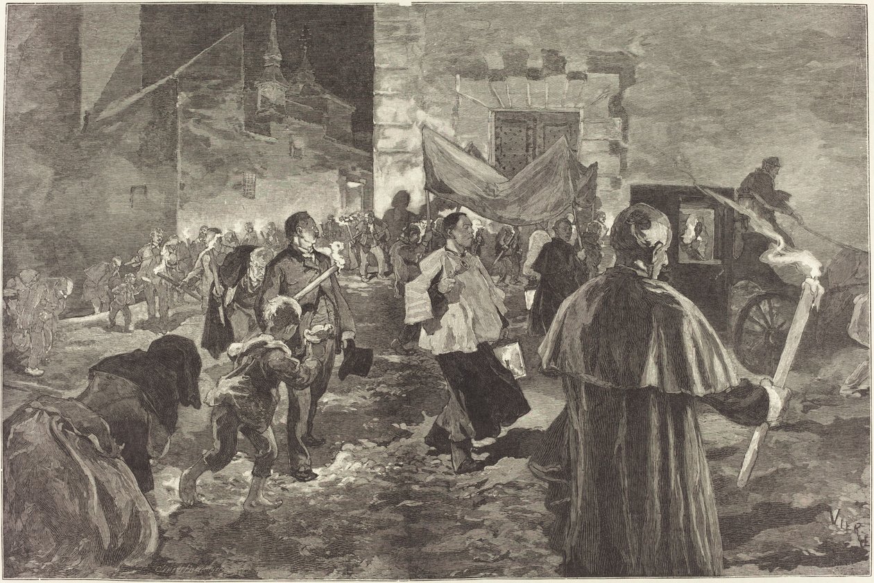 Spanien. Viaticum af Daniel Vierge