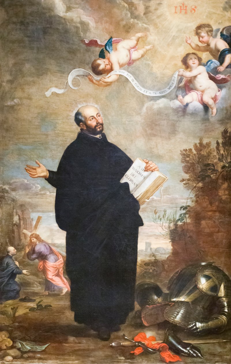 Saint Ignatius fra Loyola (olie på lærred) af Daniel & Wildens Jan (1586 1653) Seghers