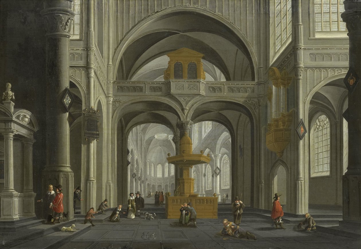 Kirkens interiør af Daniel de Blieck