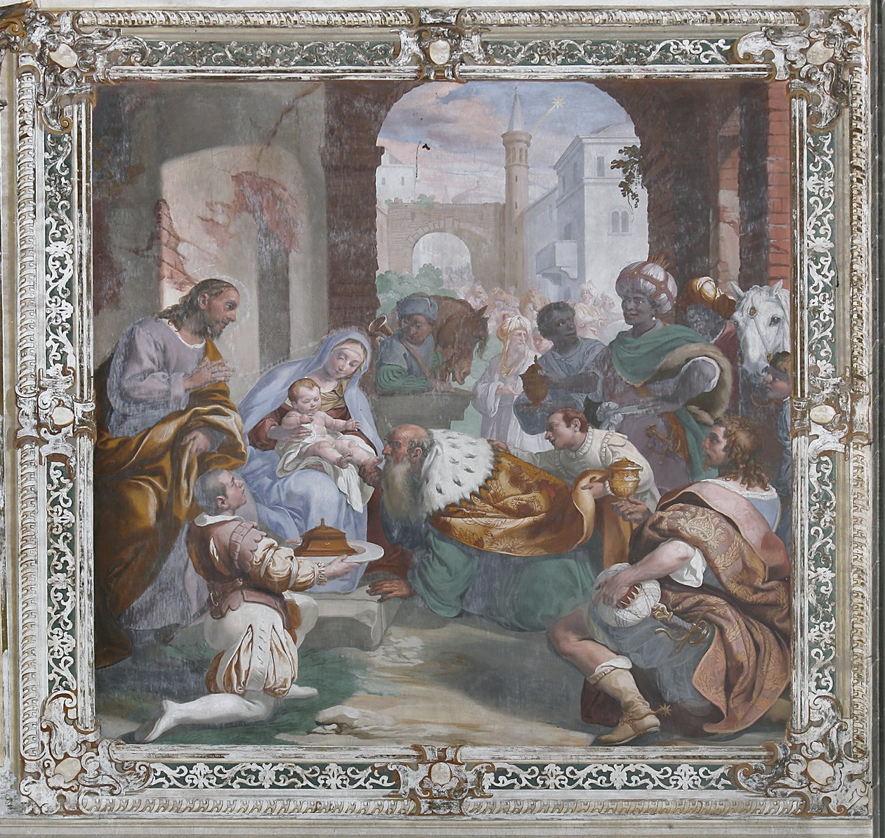 Tilbedelse af Magi (fresko) af Daniele Crespi