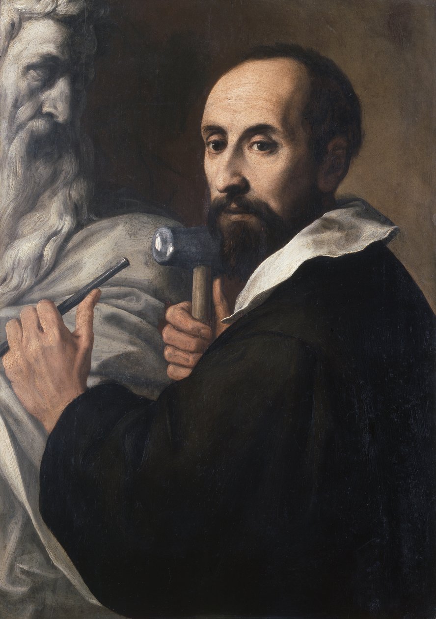 Portræt af en billedhugger, ca. 1625 (olie på lærred) af Daniele Crespi
