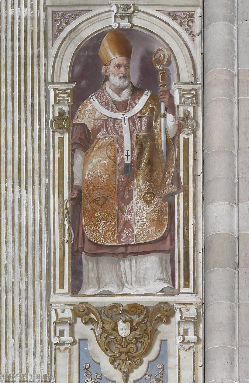 Sankt Ambrosius (fresko) af Daniele Crespi