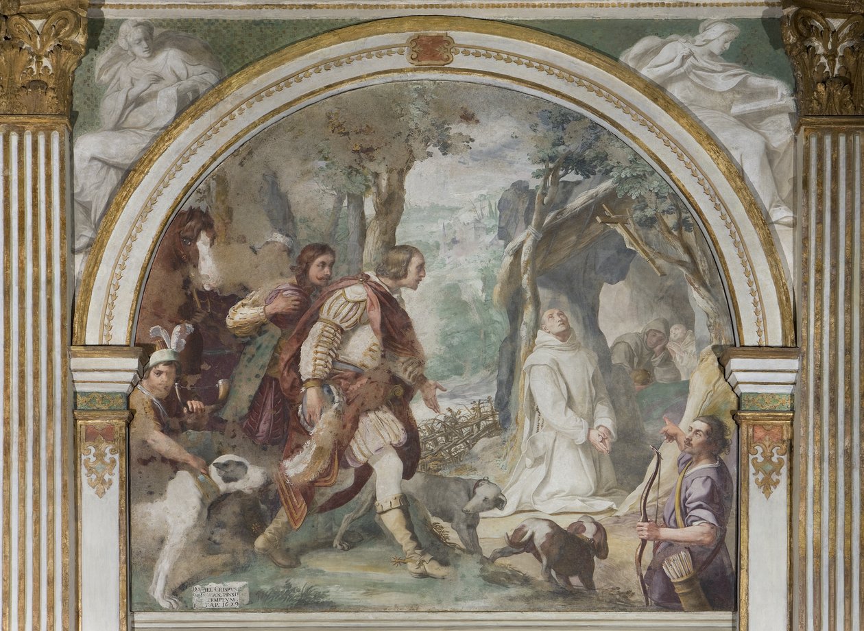 Saint Hugh møde med Roger af Calabrien, 1629 af Daniele Crespi
