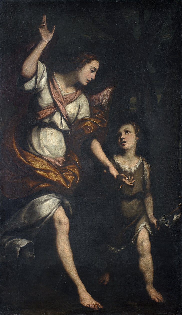 Sankt Johannes og englen i ørkenen, 1623 af Daniele Crespi