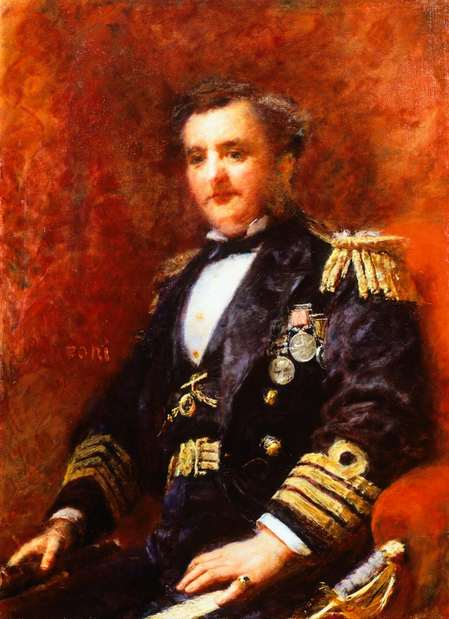 Portræt af admiral Mervyn Medlycott, af Daniele Ranzoni, olie på lærred af Danielle Ranzoni