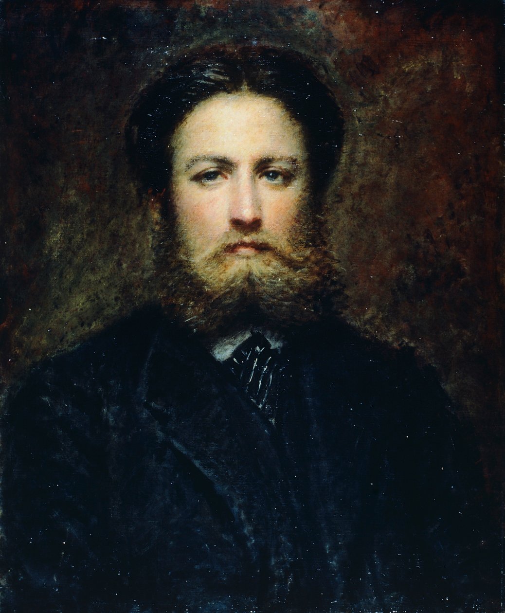 Portræt af en ung mand, af Daniele Ranzoni (1843-1889), olie på lærred. af Danielle Ranzoni