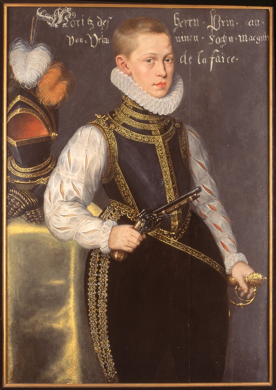 Portræt af Maurice Prince of Orange af Daniël van den Queborn  