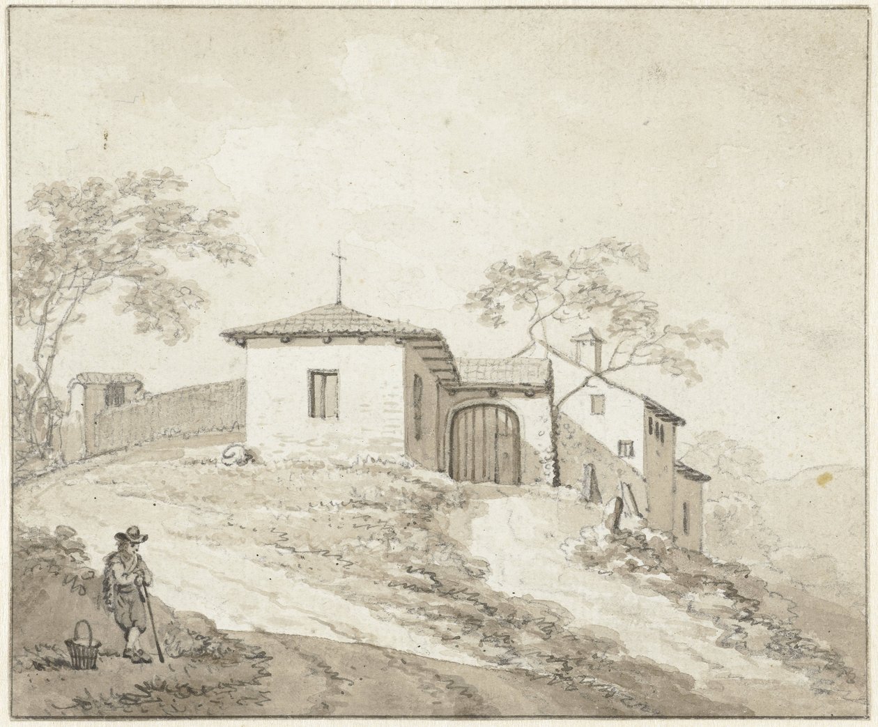 Kirke eller kloster nær Bologna af Daniël Dupré