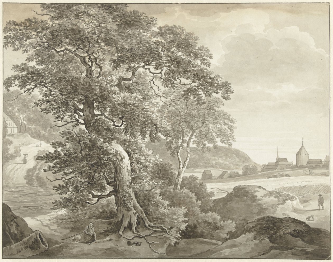 Landskab til Ruisdael af Daniël Dupré