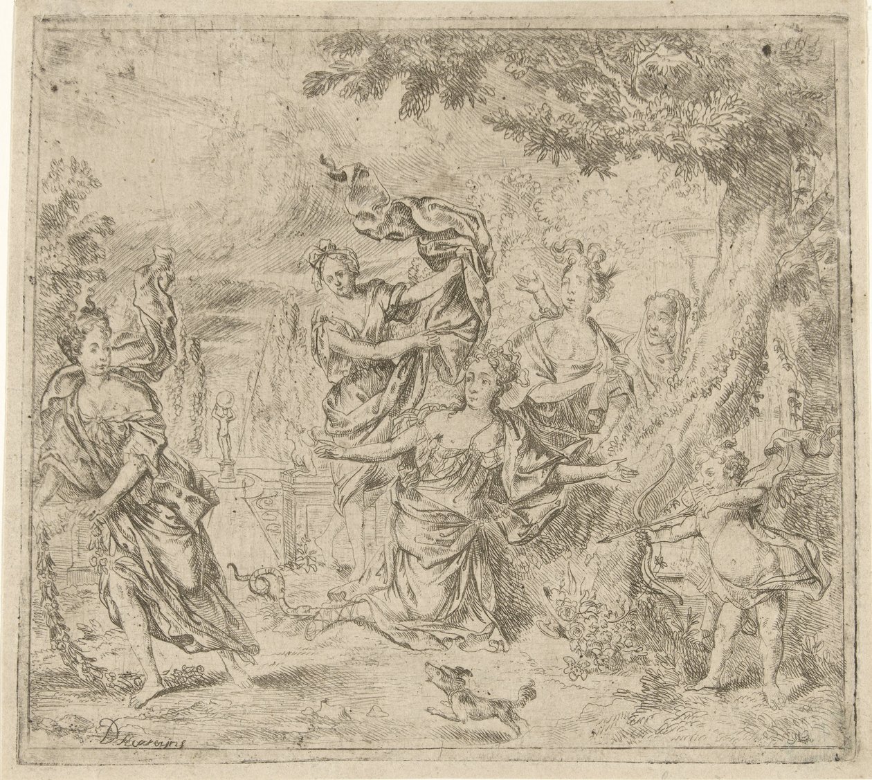 Eurydice dræbt af en slange af Daniël Herreyns (I)
