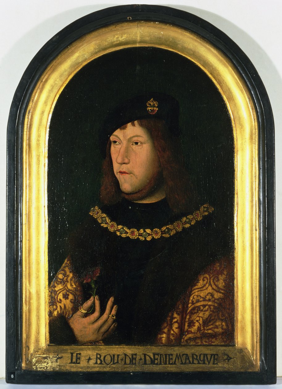 Frederik I (1471-1533) Konge af Danmark, ca. 1520 (olie på panel) af Danish School