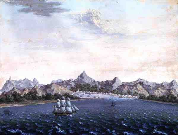 Isle de France, ca.1810 (gouache på papir) af Danish School
