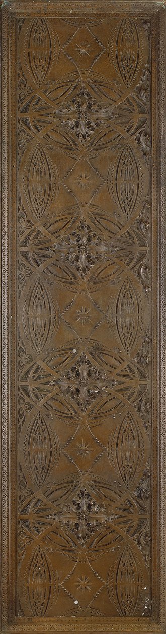 En frise med stiliserede botaniske motiver med klassisk bladkant, ca. 1893 (bronzebelagt smedejern) af Dankmar and Sullivan Louis Adler