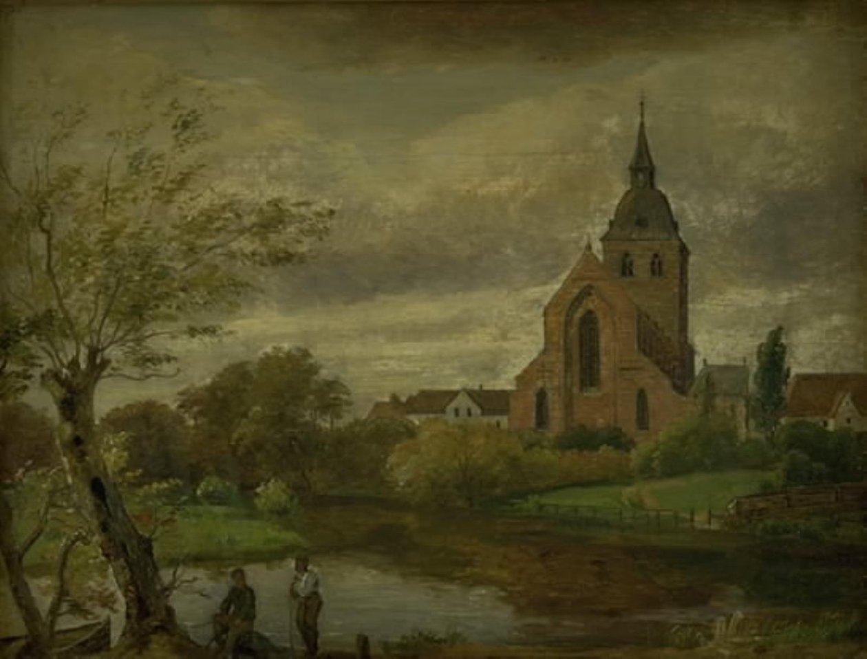 Skt. Knuds Kirke ved Åen i Odense. Efterår af Dankvart Dreyer