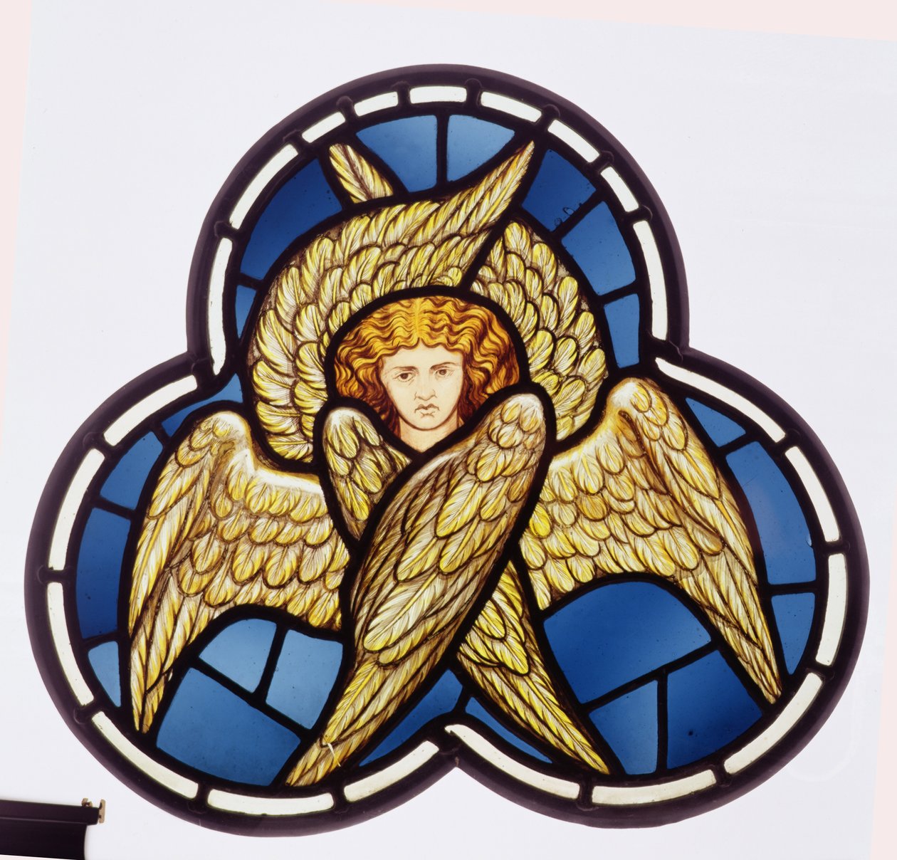Vindue, der forestiller en mangevinget engel, lavet af William Morris fabrikken, 1870 (farvet glas) af Dante Gabriel and Burne Jones, Edward Rossetti