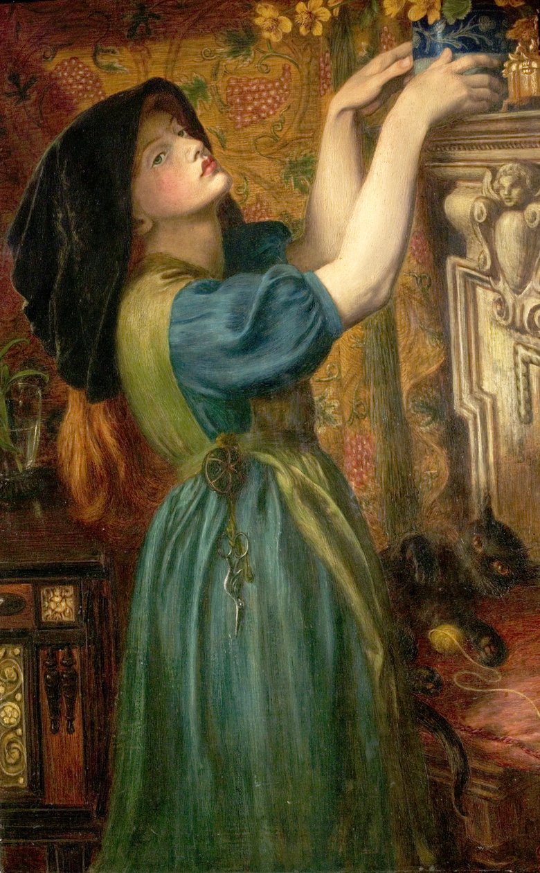 Marigolds (The Bower Maiden, Fleur-de-Marie), 1874 af Dante Gabriel Charles Rossetti