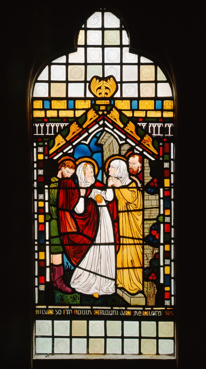 The Visitation, 1861 (farvet glas) af Dante Gabriel Charles Rossetti