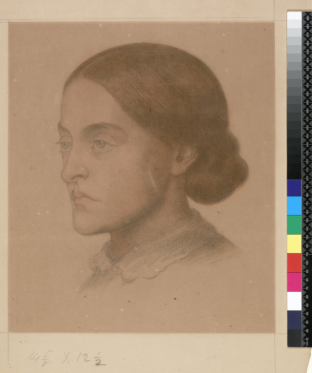 909 T.2268 Christina Rossetti (tegning) af Dante Gabriel Charles Rossetti