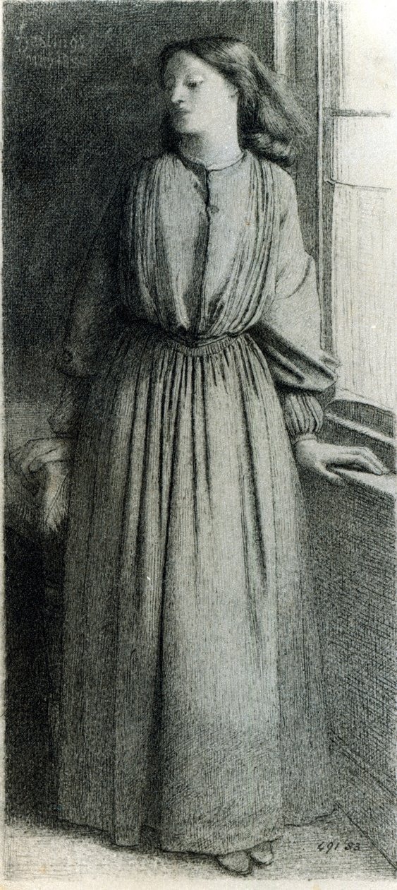 Elizabeth Siddal, maj 1854 (pen og blæk) af Dante Gabriel Charles Rossetti