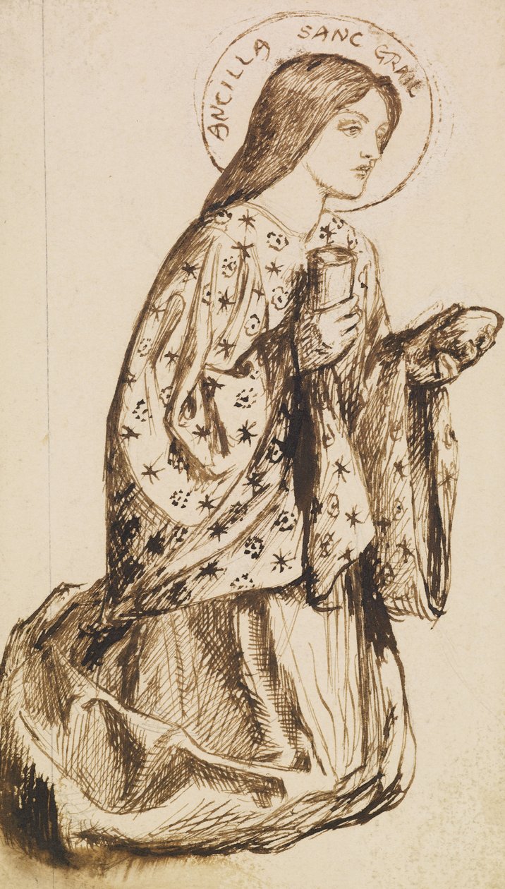 Launcelot ved helliggralens helligdom af Dante Gabriel Charles Rossetti