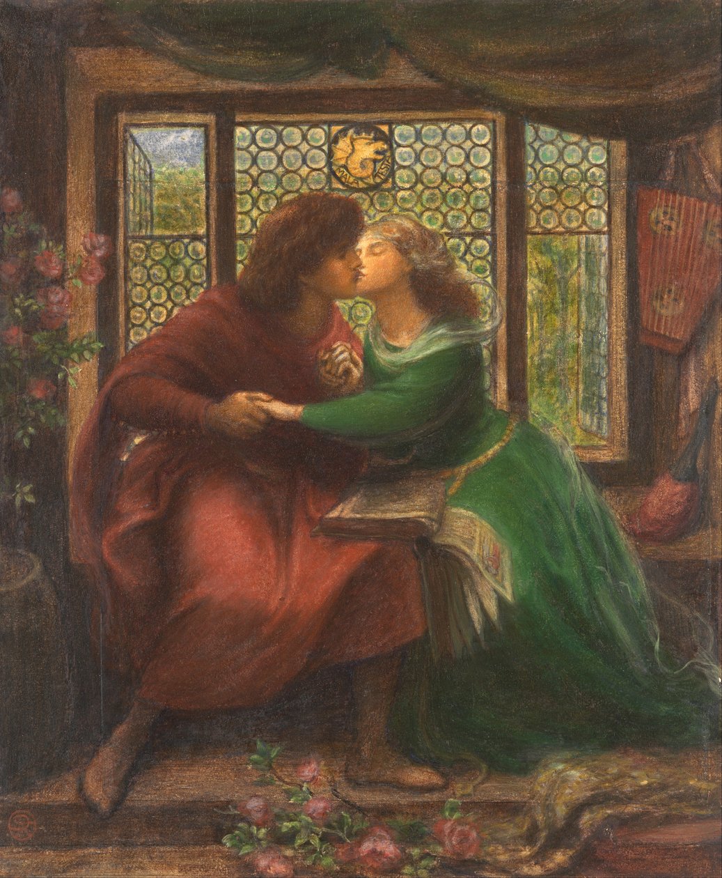 Paolo og Francesca fra Rimini af Dante Gabriel Charles Rossetti