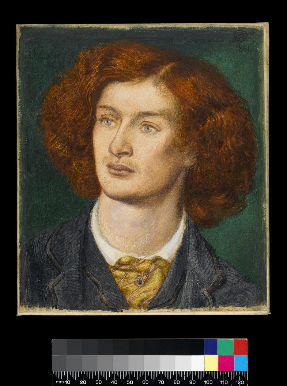 Portræt af Algernon Charles Swinburne, 1861 af Dante Gabriel Charles Rossetti