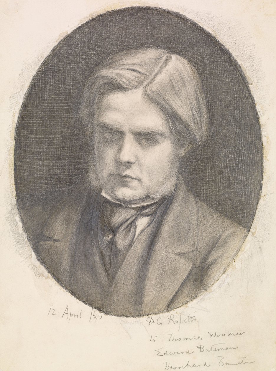 Portræt af William Holman Hunt (1827-1910) af Dante Gabriel Charles Rossetti