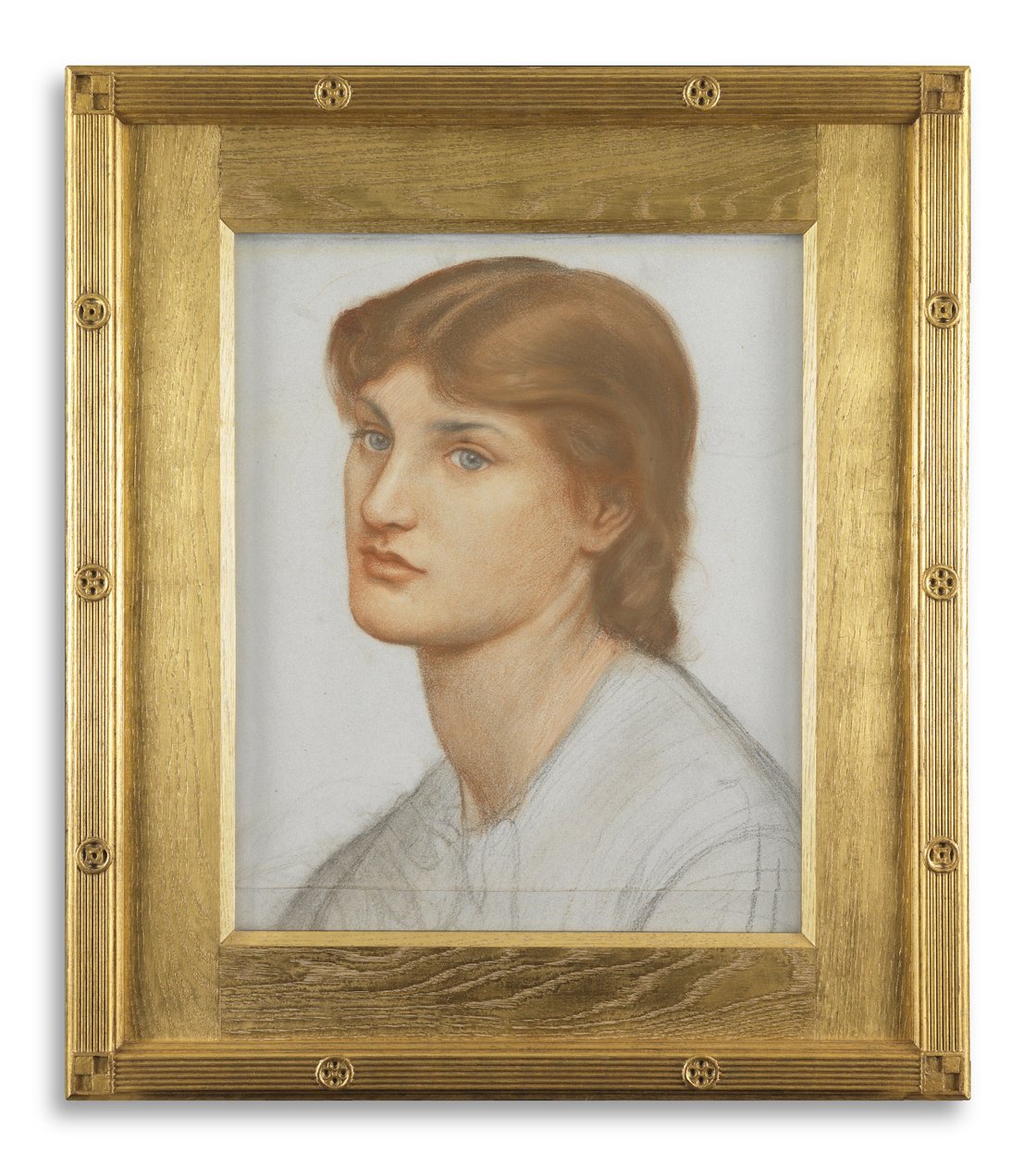 Alexa Wilding (farvet kridt på papir) af Dante Gabriel Charles Rossetti