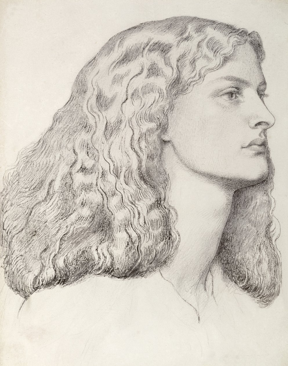 Annie Miller (pen og blæk) af Dante Gabriel Charles Rossetti