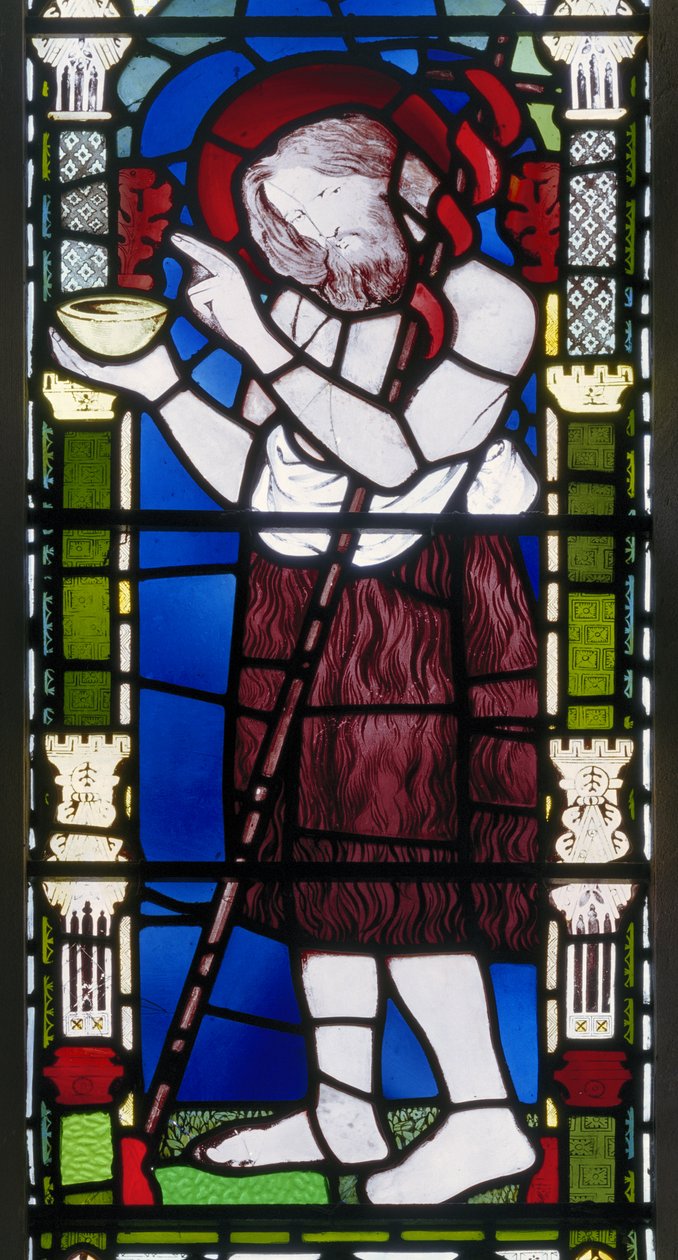 Banstead, All Saints, Morris Marshall & Faulkner & Co, DG Rossetti, John The Baptist, 1863 af Dante Gabriel Charles Rossetti