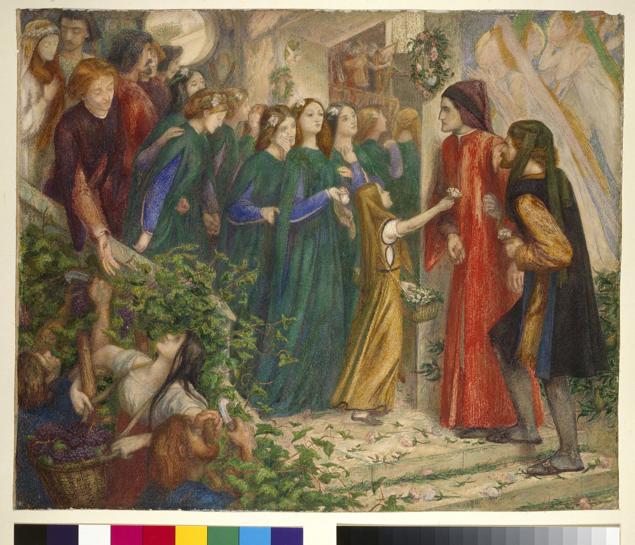 Beatrice møder Dante ved en bryllupsfest nægter ham hendes hilsen, 1860