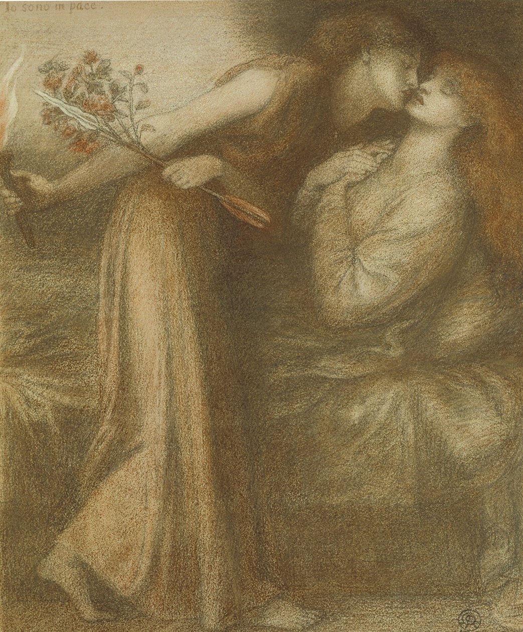 Dantes drøm på Beatrice Io sonos dødsdag, 1875 af Dante Gabriel Charles Rossetti